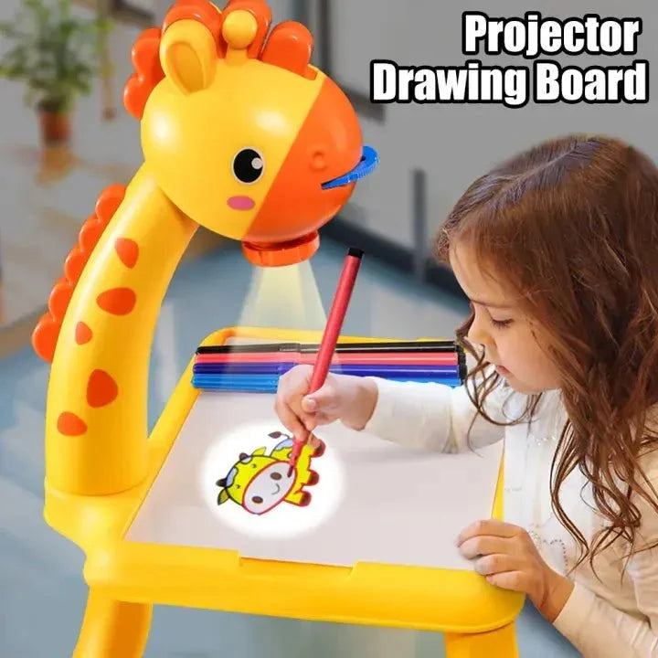 3 In 1 Kids Drawing Projector Table (Random Color)