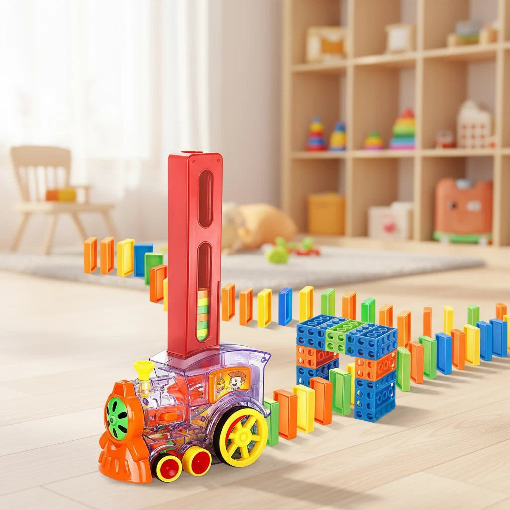 Automatic Domino Brick Laying Toy Train