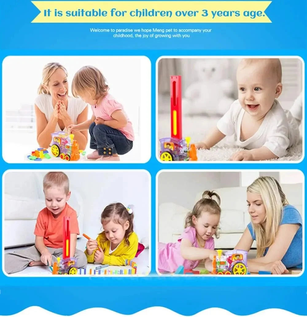 Automatic Domino Brick Laying Toy Train