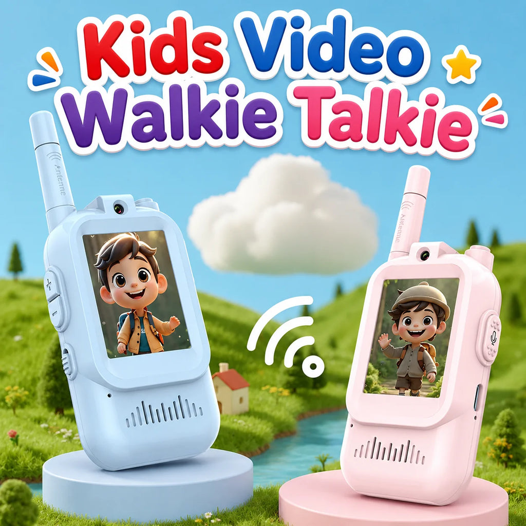 2Pcs Rechargeable Kids Video Walkie Talkie Set