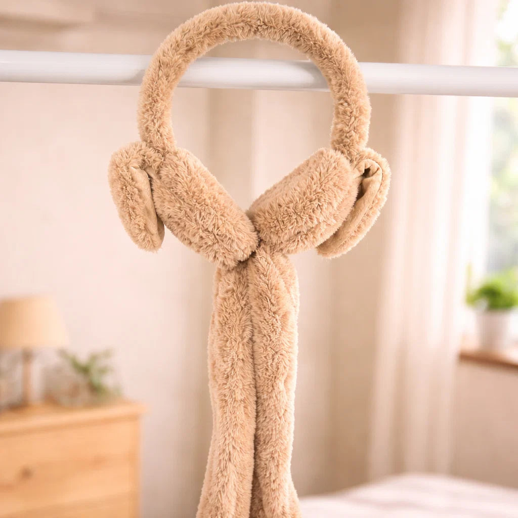 Bunny Earmuffs With Moving Ears - Soft Rabbit Warm Earmuffs For Kids (Random Colors)