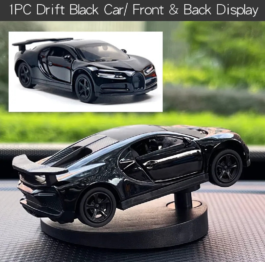 Car Dashboard Decorations - Alloy Drifting Spin Car Model, 1:64 Scale Rotating Metal Ornament,