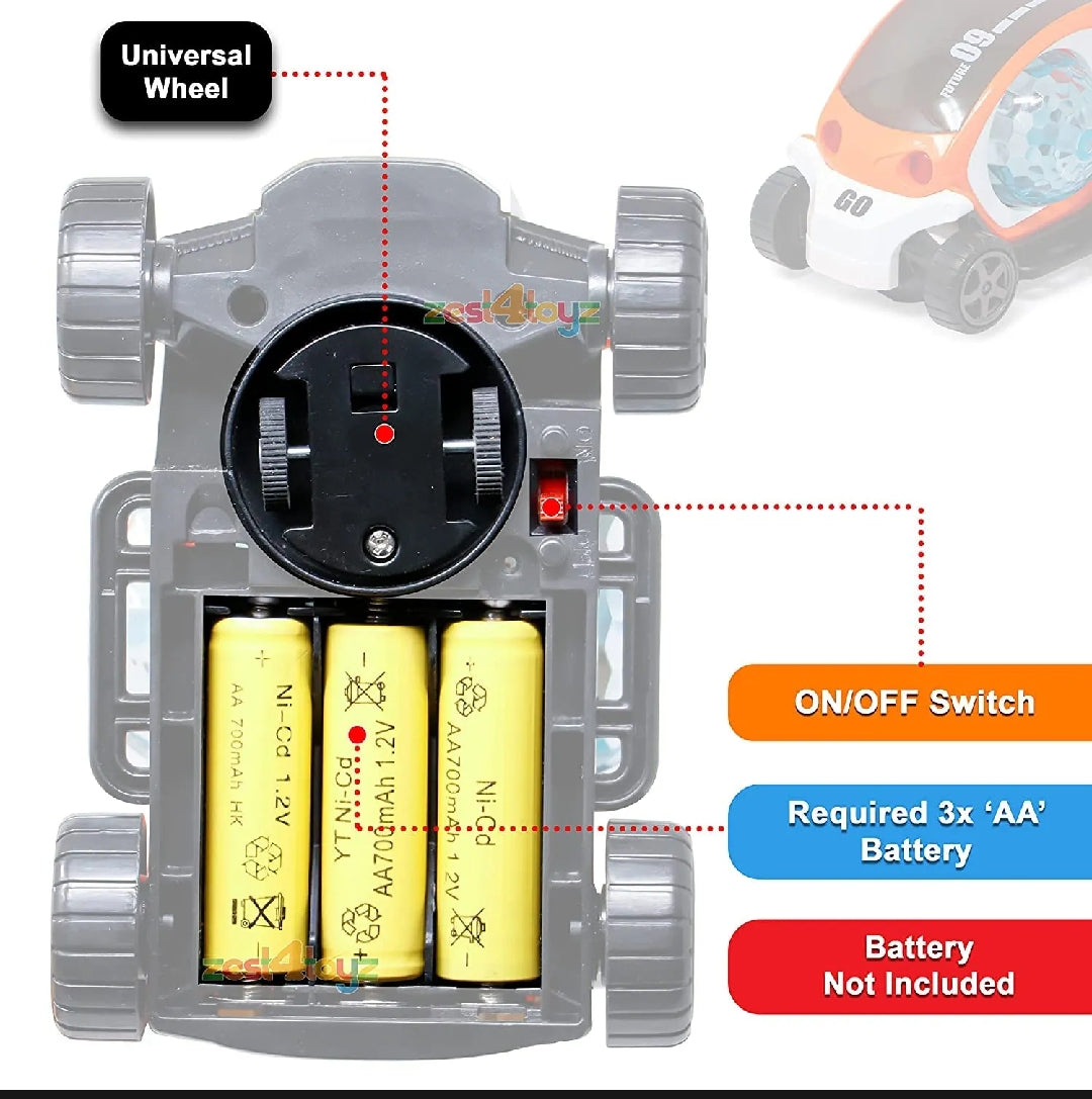 Future 09 Car Toy with LED Flashing Lights & 360° Auto Movement