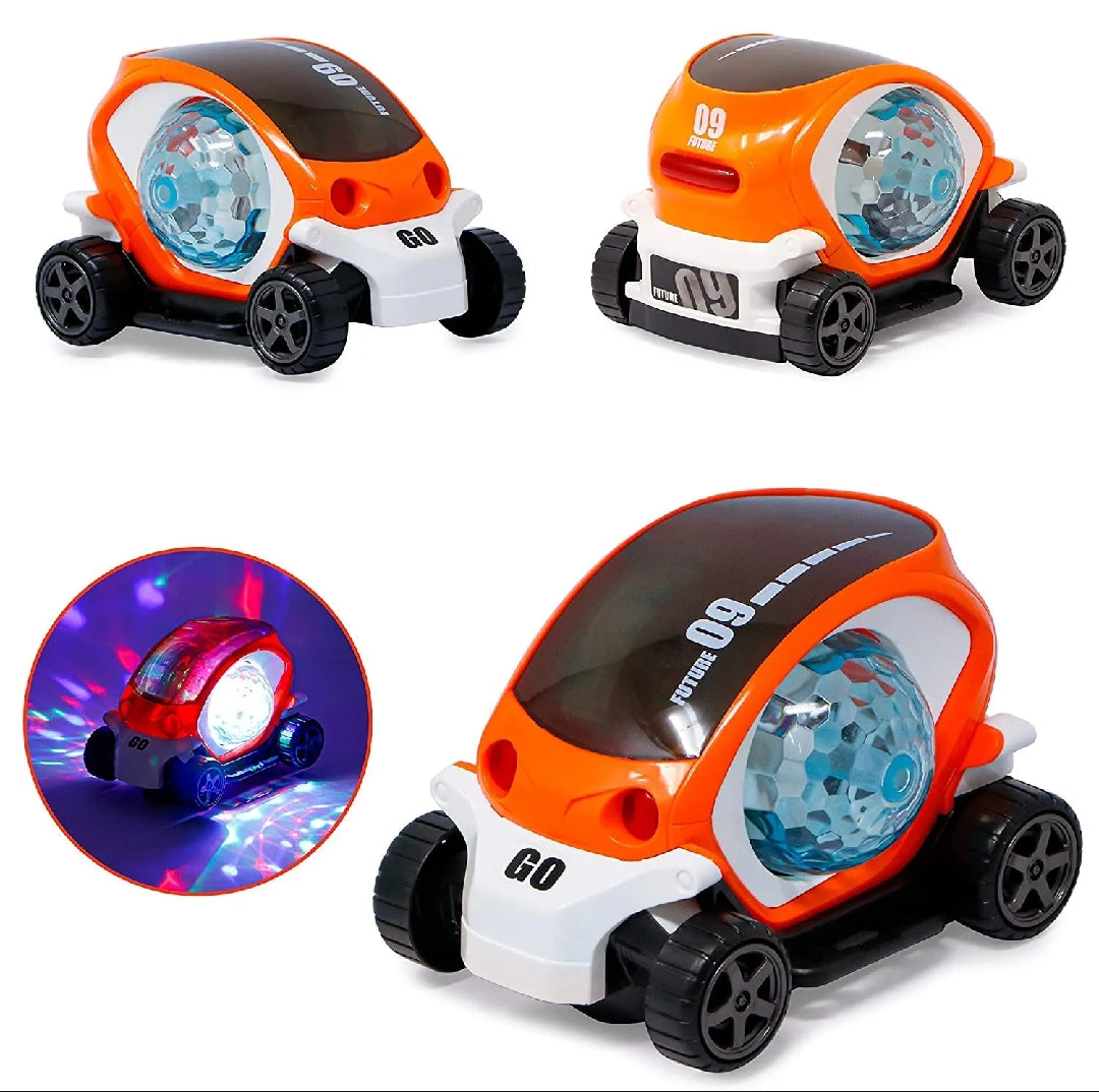 Future 09 Car Toy with LED Flashing Lights & 360° Auto Movement