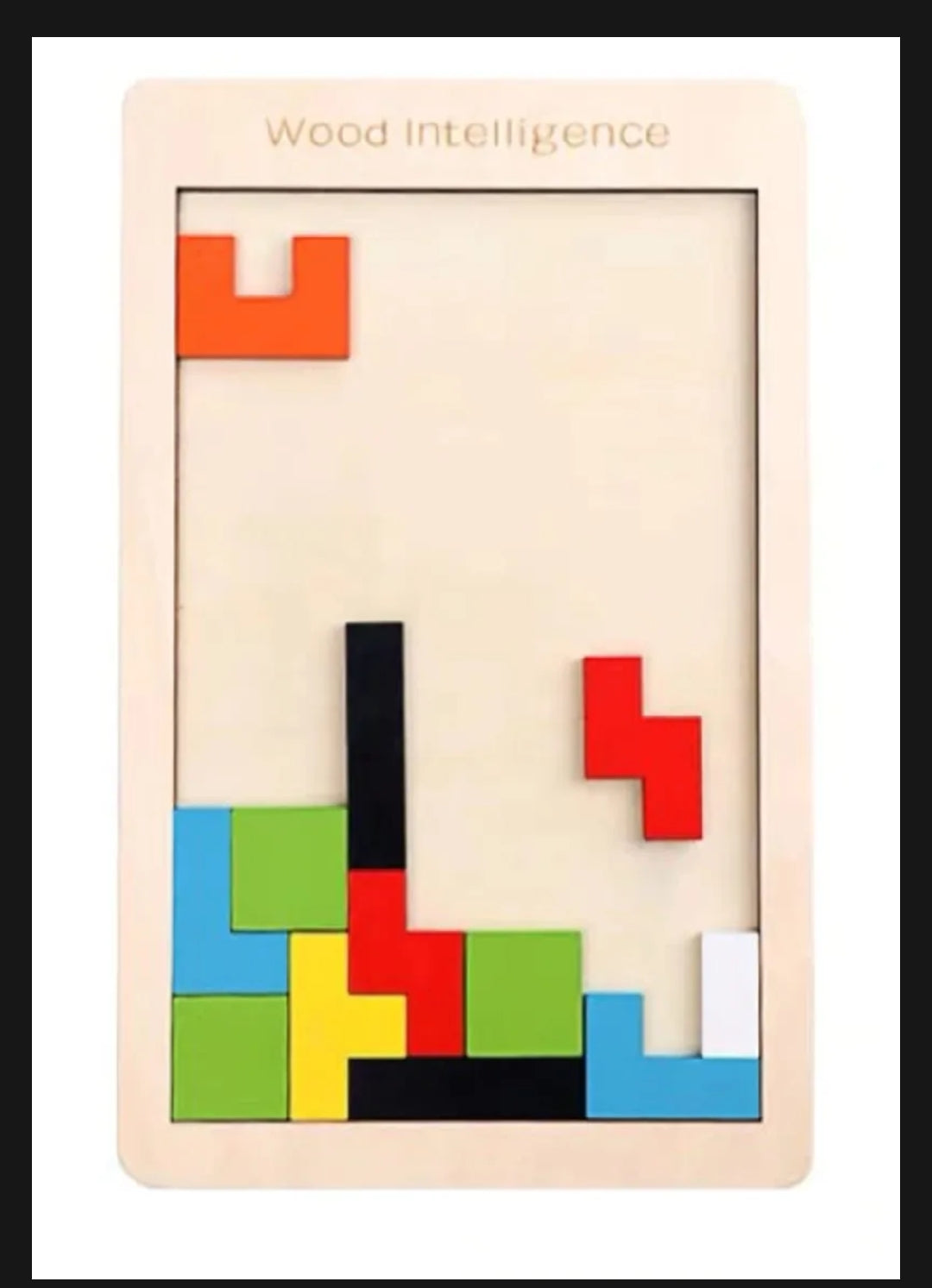 3D Wooden Puzzle | 40 Pieces | Wooden Tetris Building Blocks Game For Kids
