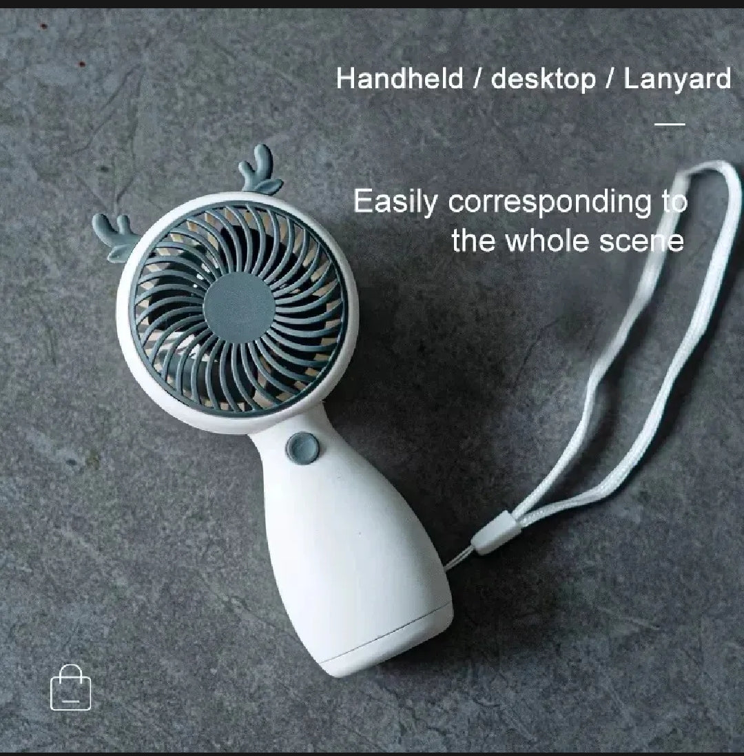 Mini USB Rechargeable Handheld Portable Fan ( Random Color )