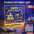 Acrylic LED Board With Colorful Night Light & 7 Neon Pens