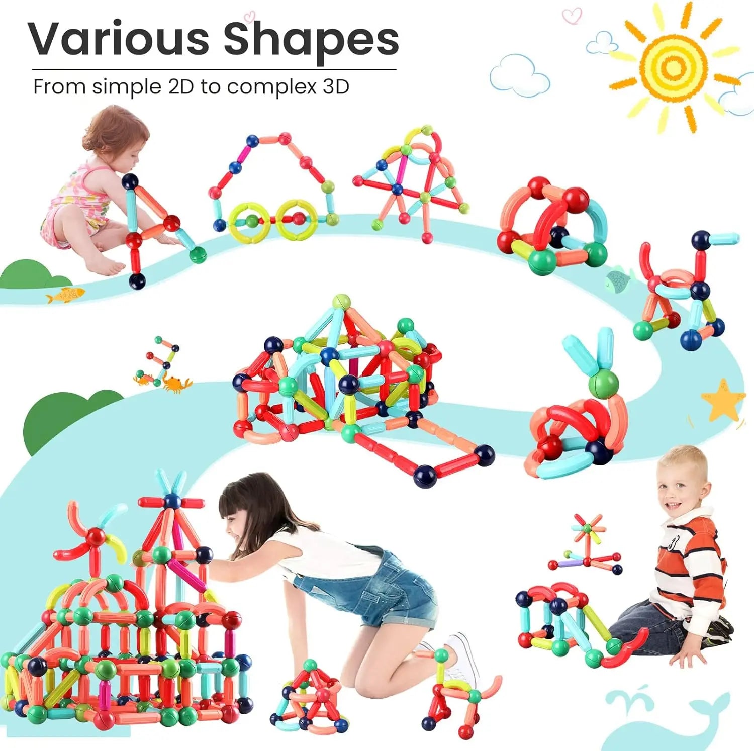 25 Pcs Magnetic Building Blocks Educational Toy (154)