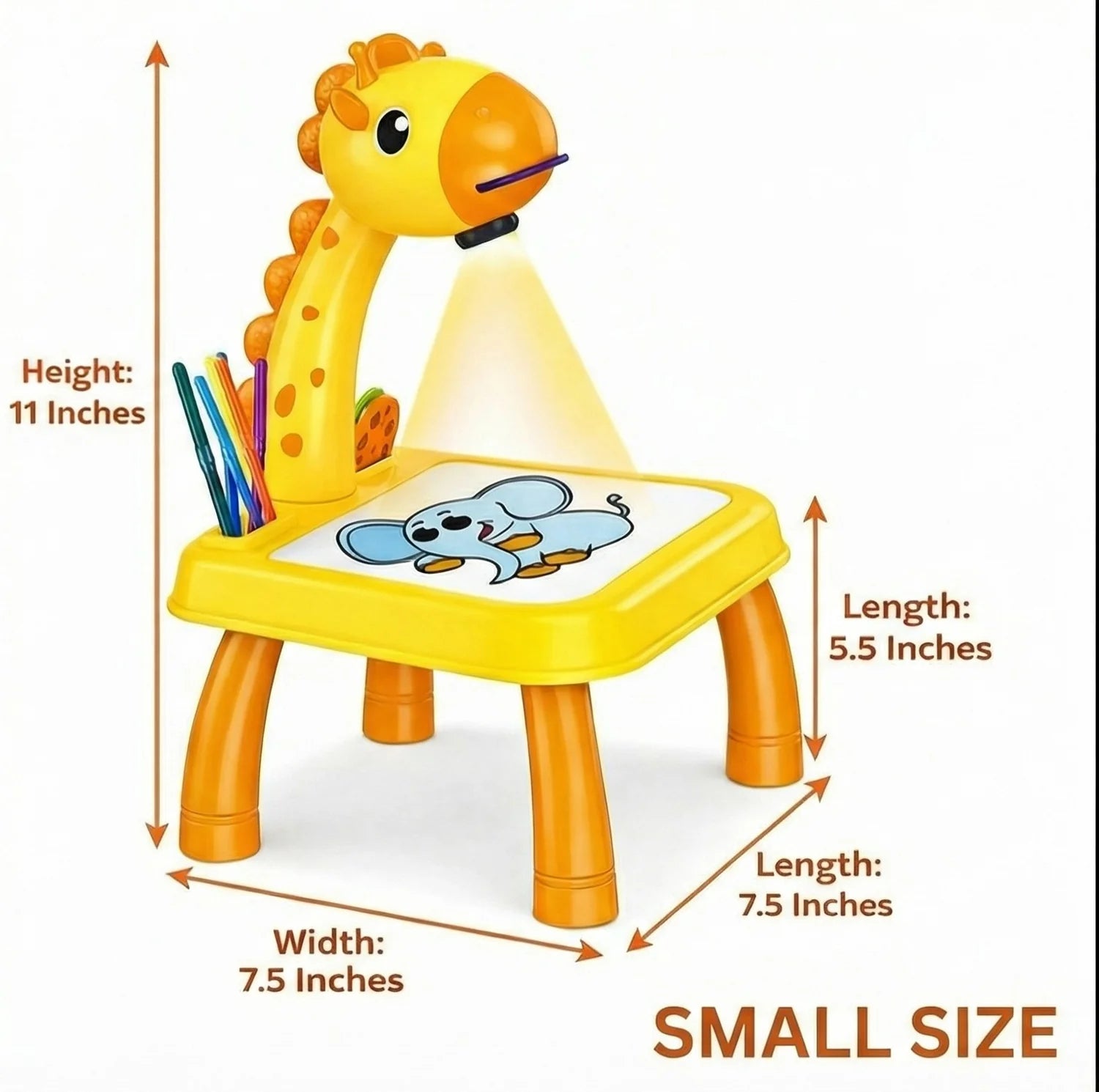 3 In 1 Kids Drawing Projector Table (Random Color)