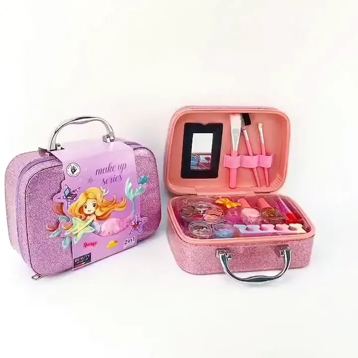 2 in 1 Unicorn Kids Makeup Kit Bag