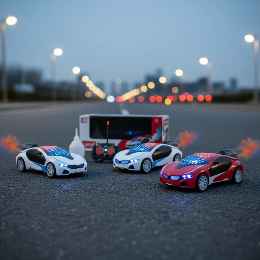 Rechargeable RC Famous Car with 3D Lights & Spray