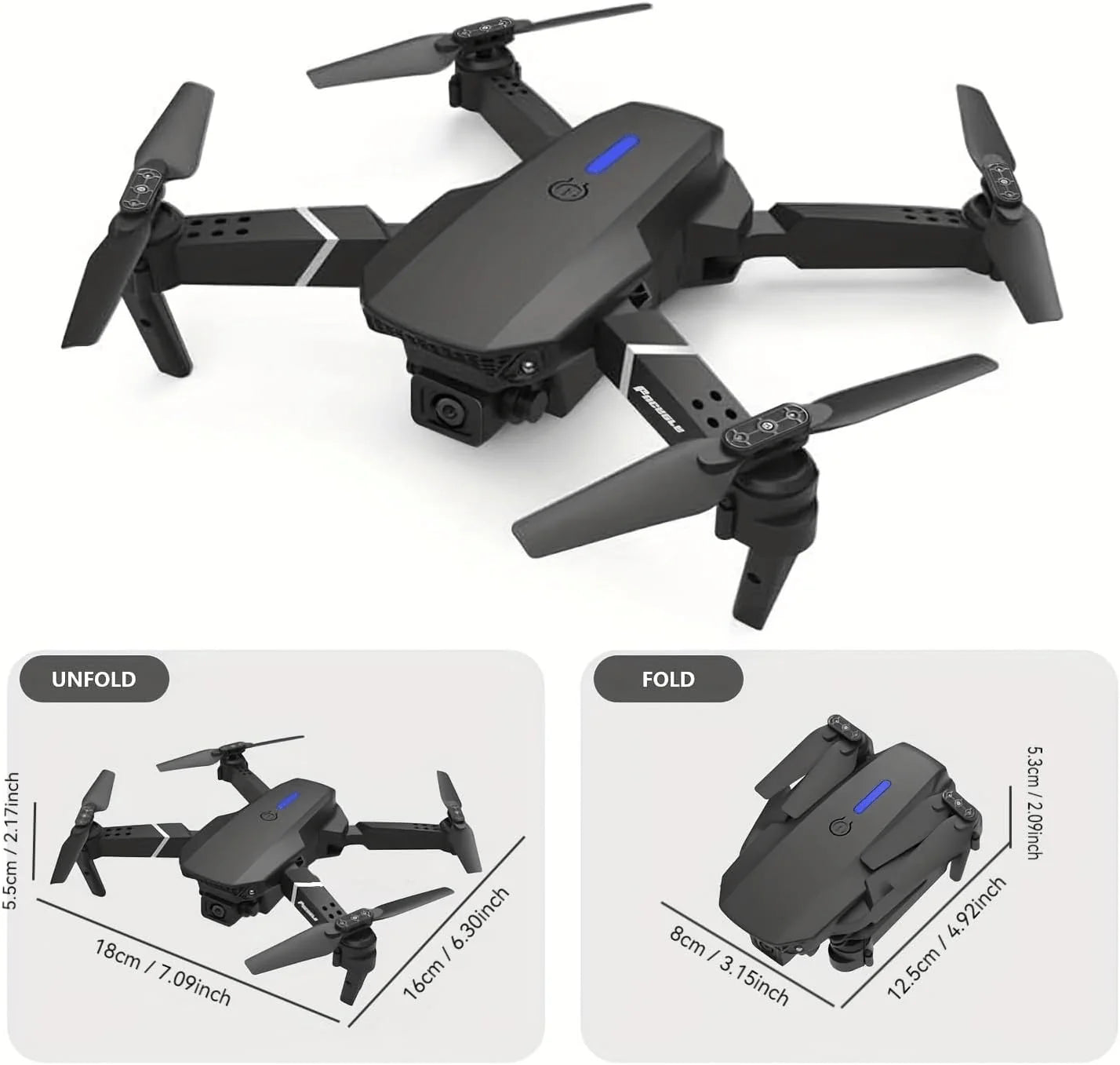 E88 PRO Drone with LED Lights & Camera
