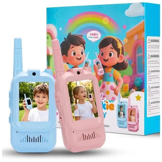 2Pcs Rechargeable Kids Video Walkie Talkie Set