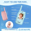 2Pcs Rechargeable Kids Video Walkie Talkie Set