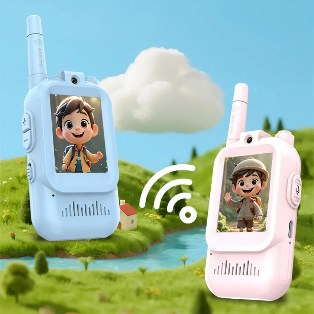 2Pcs Rechargeable Kids Video Walkie Talkie Set